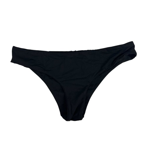 Hurley Womens Solid Cheeky Hipster Bikini Bottom Swimwear Black Size Large - Picture 3 of 11